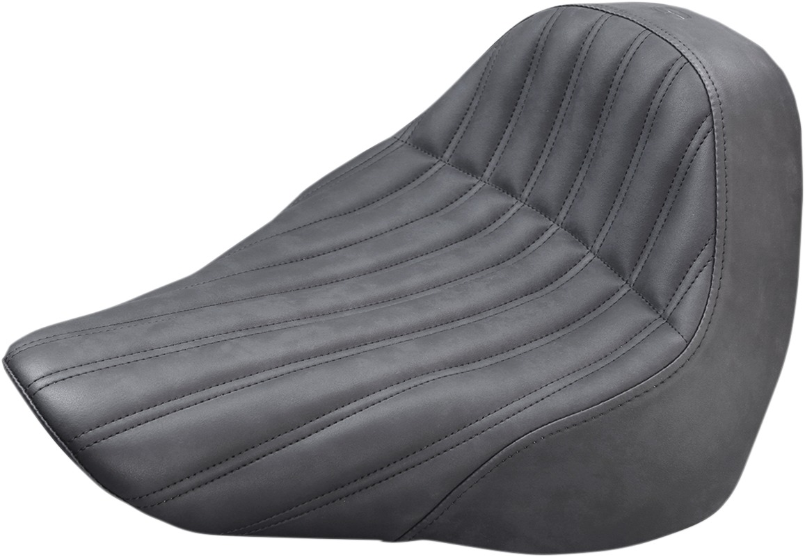 Knuckle Ribbed Solo Seat Black Gel - For 18-21 Harley FLFB FatBoy - Click Image to Close