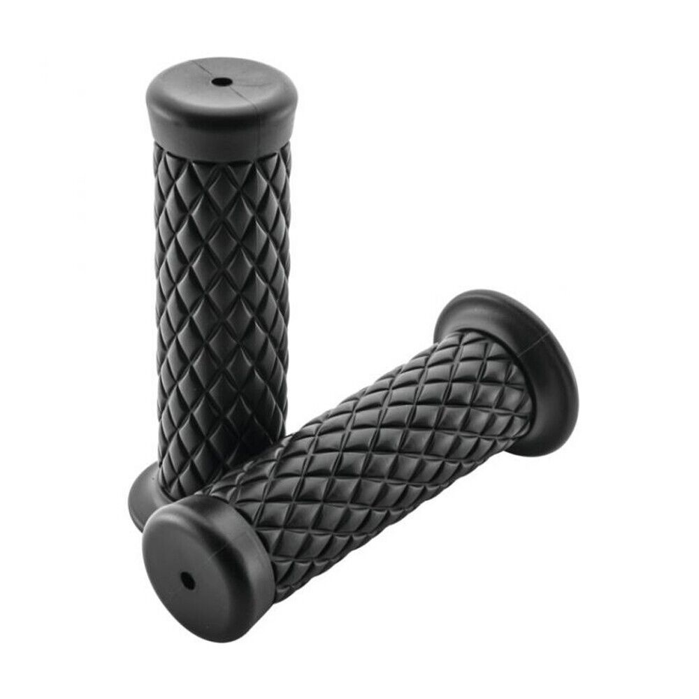 BikeMaster Quilted Grips - Black - Click Image to Close