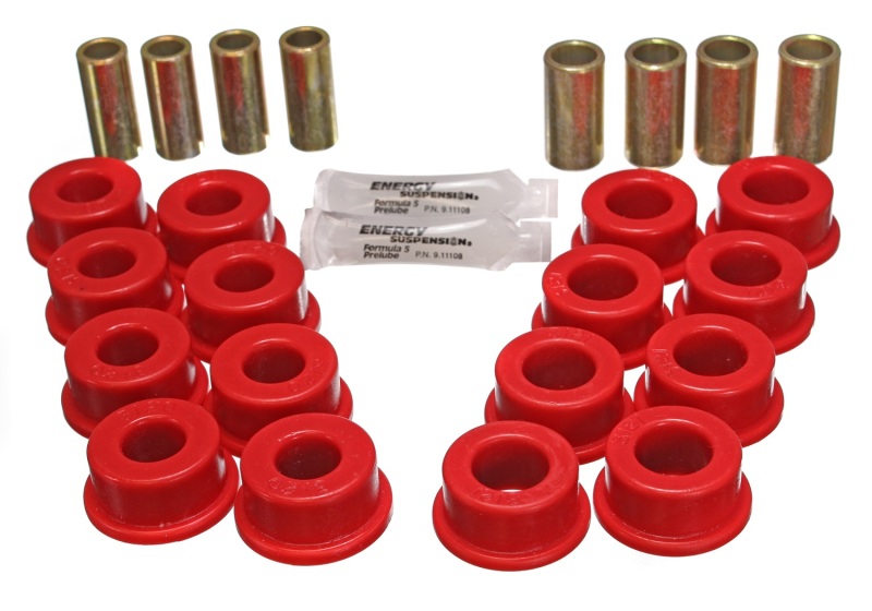 Control Arm Bushing Set; Red; Rear; Performance Polyurethane; - Click Image to Close