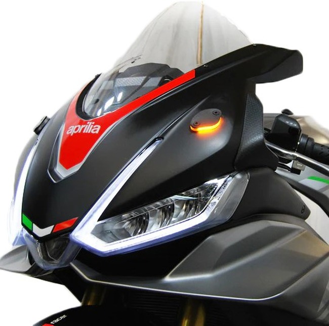 21-24 Aprilia RSV4 Mirror Block Off Turn Signals - Click Image to Close