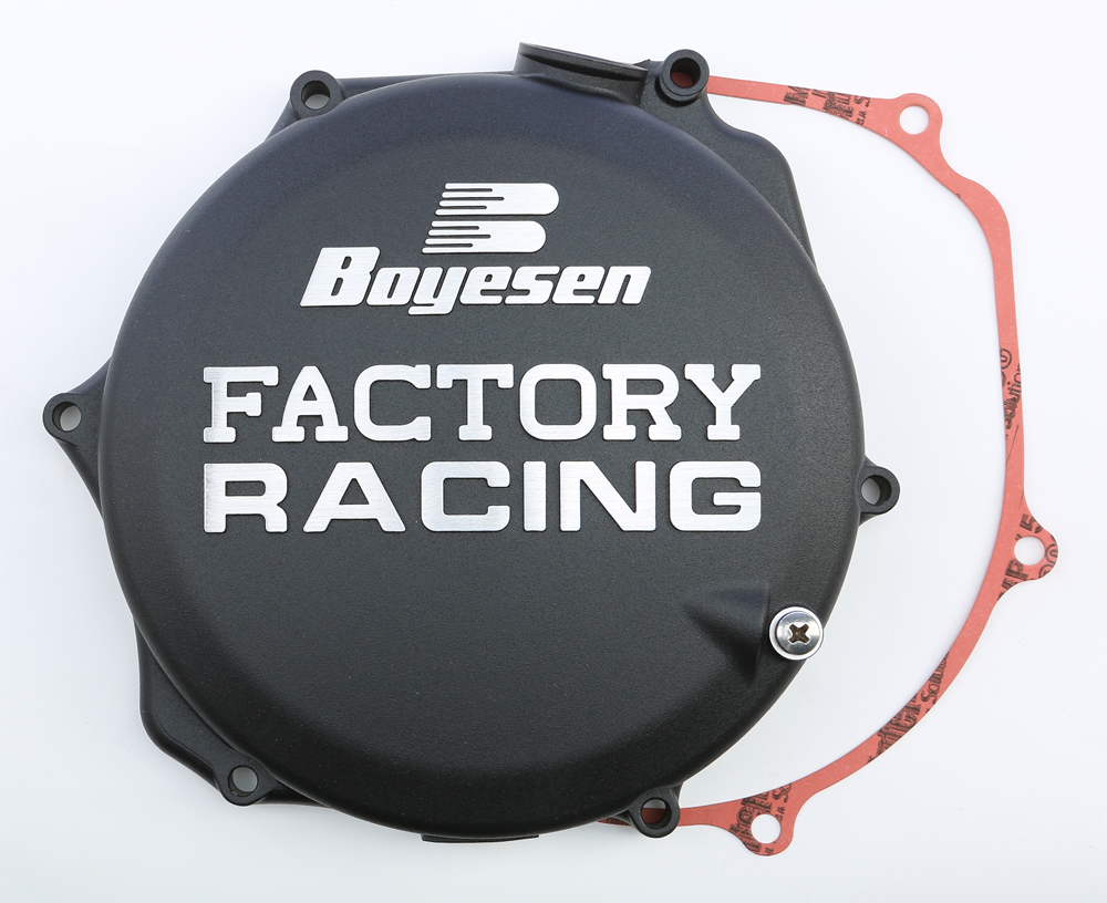 Black Factory Racing Clutch Cover - For 10-17 Suzuki RM-Z450 - Click Image to Close