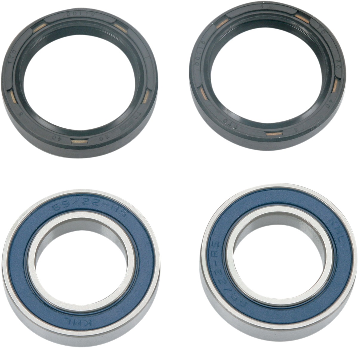 Front Wheel Bearings & Seals Kit - 2 ea 69/22-2RS Bearings & Seals - Click Image to Close