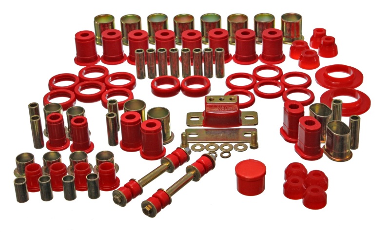 66-72 Oldsmobile Cutlass/442/F-85/Europa Red Hyper-flex Master Bushing Set - Click Image to Close