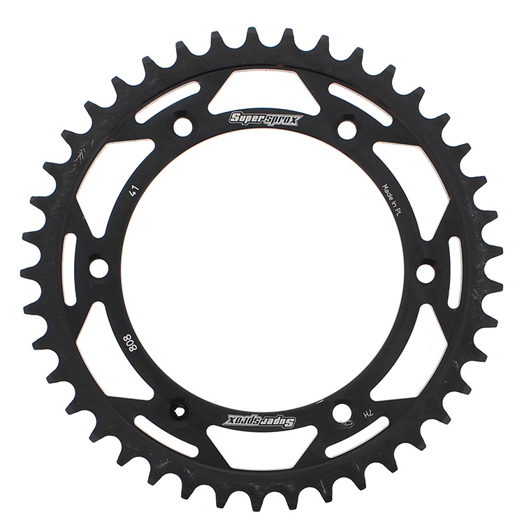 Rear Steel Sprocket 41T - Black - For 80-16 Kawasaki Suzuki - Click Image to Close