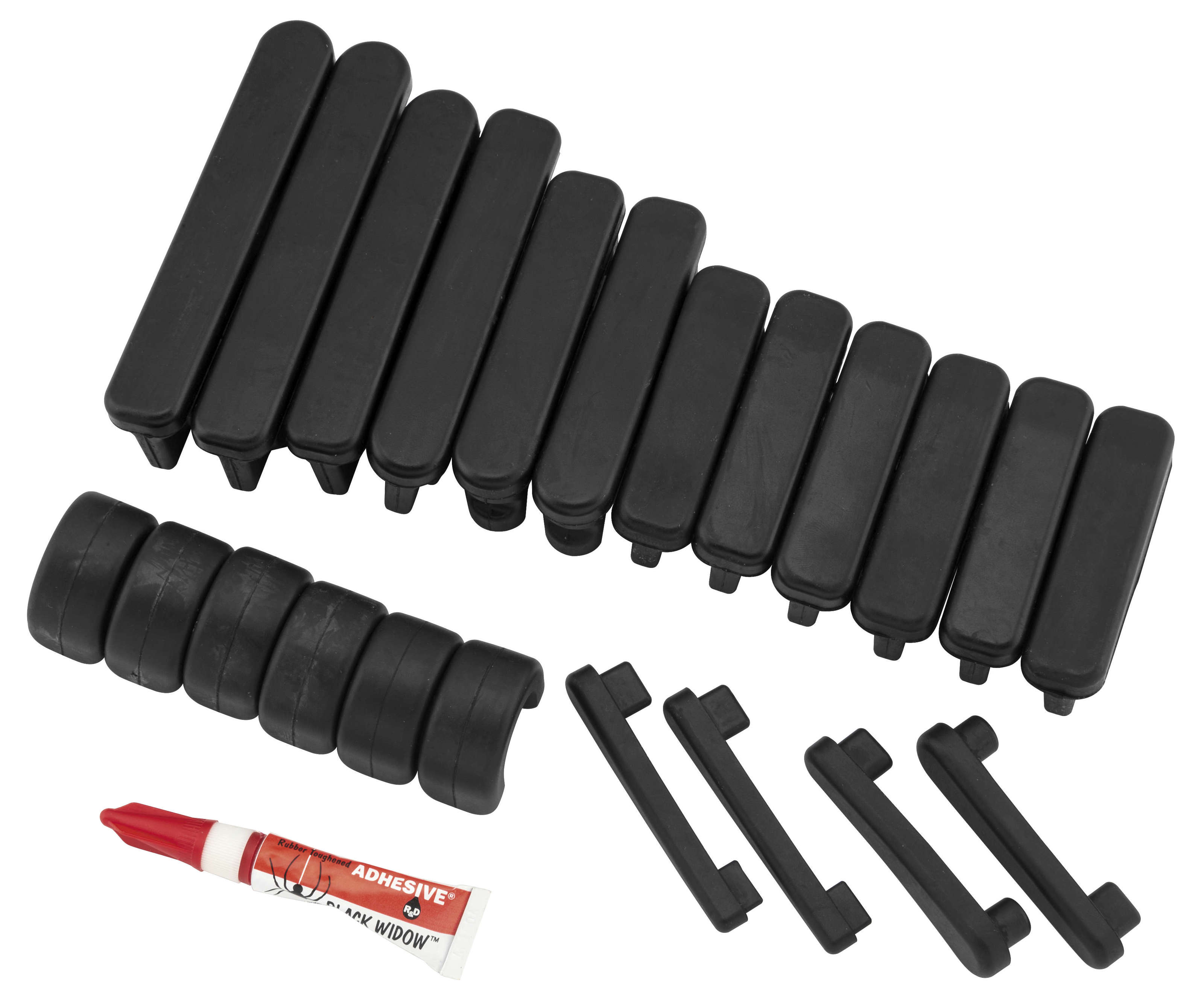 Replacement Rubber Pad Set for Transformer Boards, Black - For 01-16 Honda GL1800 GoldWing - Click Image to Close