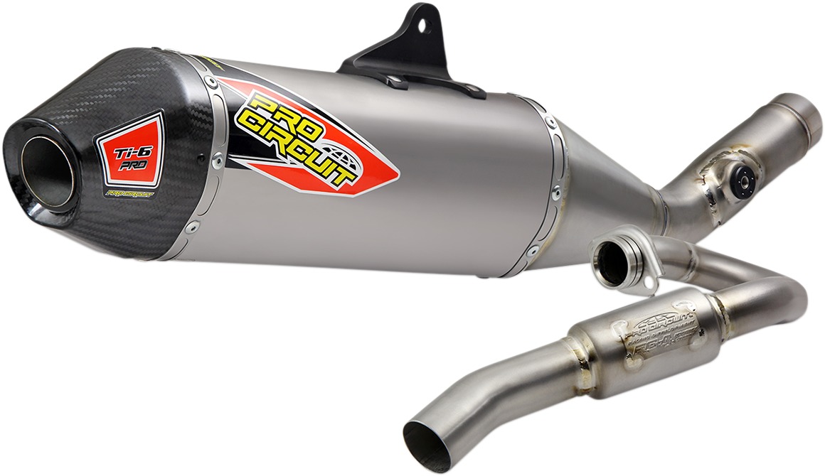 Ti-6 Pro Full Titanium Exhaust System w/ CF Cap - For 19-20 Suzuki RMZ250 - Click Image to Close