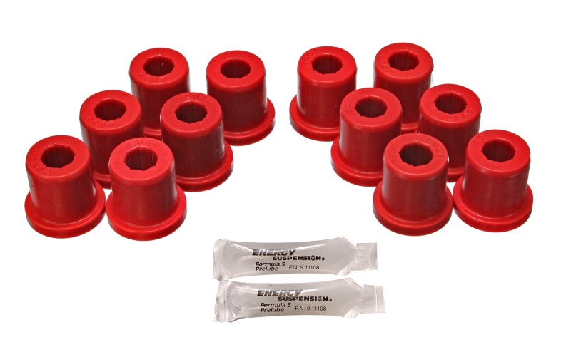 Red Front Leaf Spring Bushing (Set of 12) - For 81-89 Toyota FJ40/FJ60 Landcruiser 2/4WD - Click Image to Close