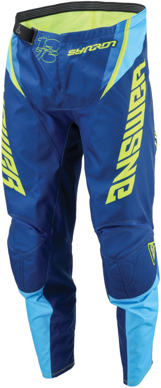 Answer 25 Syncron Envenom Pants Blue/Hyper Acid 28 - Men's riding pants in Blue/Hyper Acid, size 28 - Click Image to Close