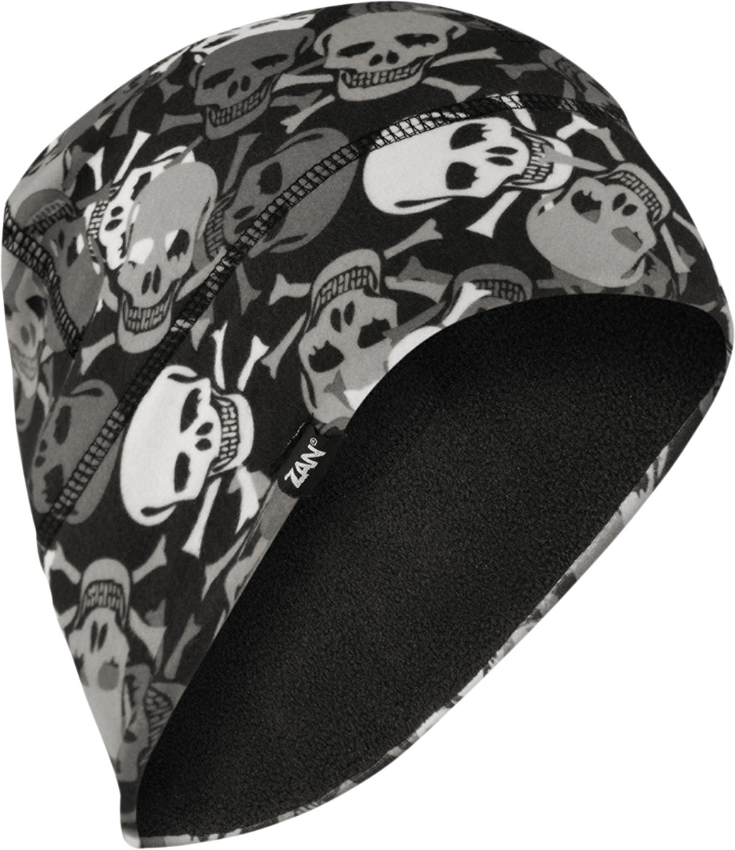 SportFlexT Fleece-Lined Helmet Liner & Beanie - Beanie Flc Sptflx Allovr Skull - Click Image to Close