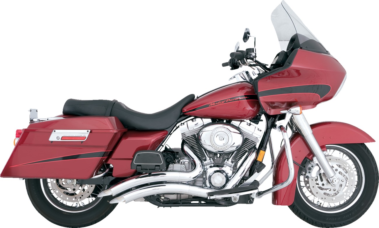 Vance & Hines HD Dresser 07-16 Big Radius 2-2 Chrome PCX Full System Exhaust - Click Image to Close