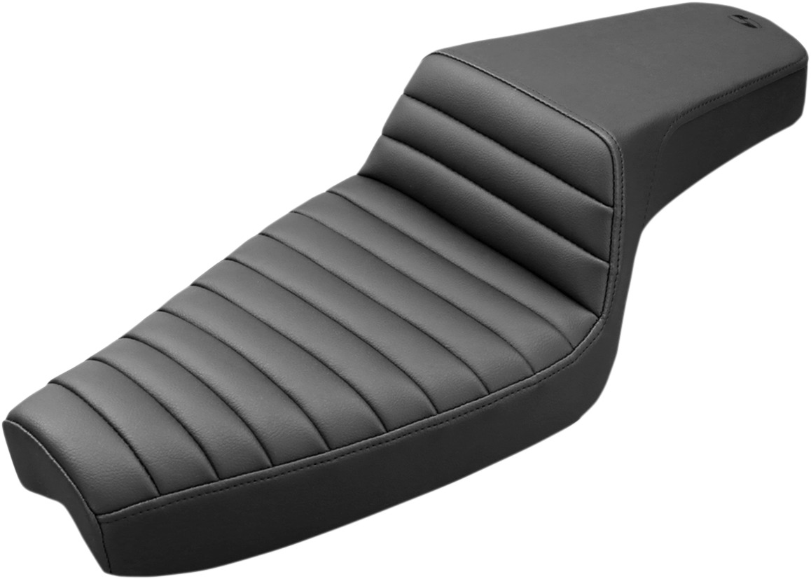 Step-Up Tuck and Roll 2-Up Seat - Black - For 77-03 Harley XL - Click Image to Close