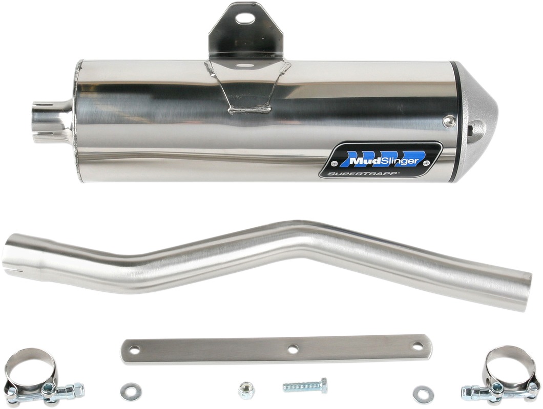 SuperTrapp Mudslinger Slip On Exhaust Muffler w/SA - For 04-07 Rancher 400 - Click Image to Close