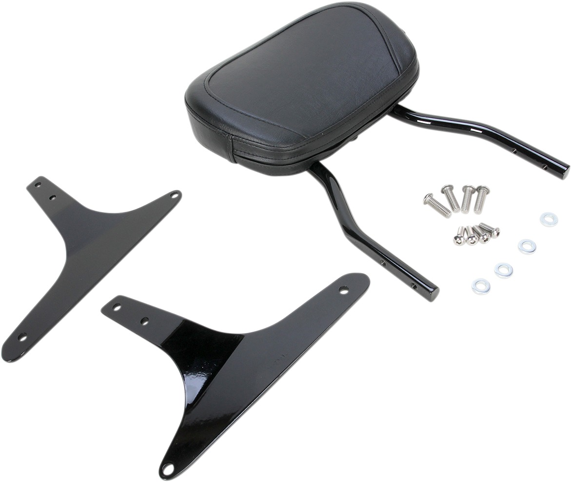 Round 12" Sissy Bar - Black - For 06-17 Harley Softail - Click Image to Close