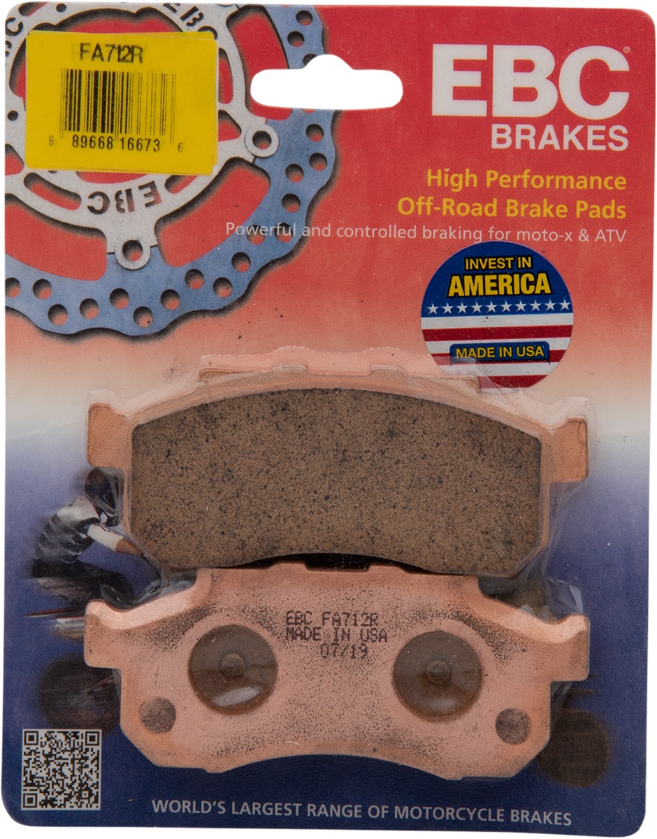 R Series Sintered Pads and Shoes - Fa712R Brk Pad Ebc - Click Image to Close