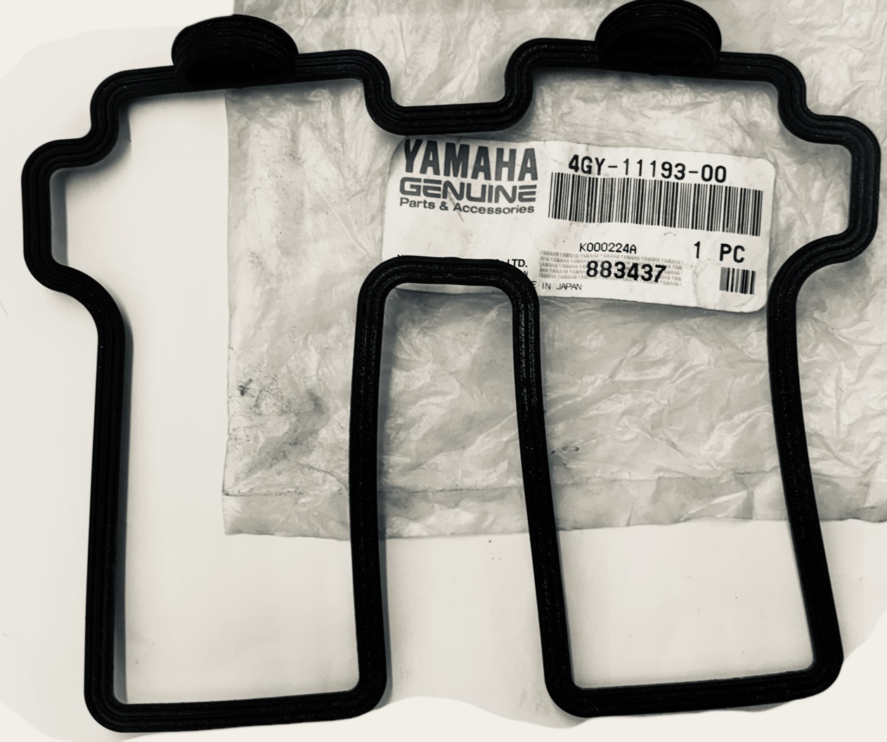 Gasket, Head Cover 1 - OEM 4GY-11193-00 - for TTR250/TTR125 - Click Image to Close