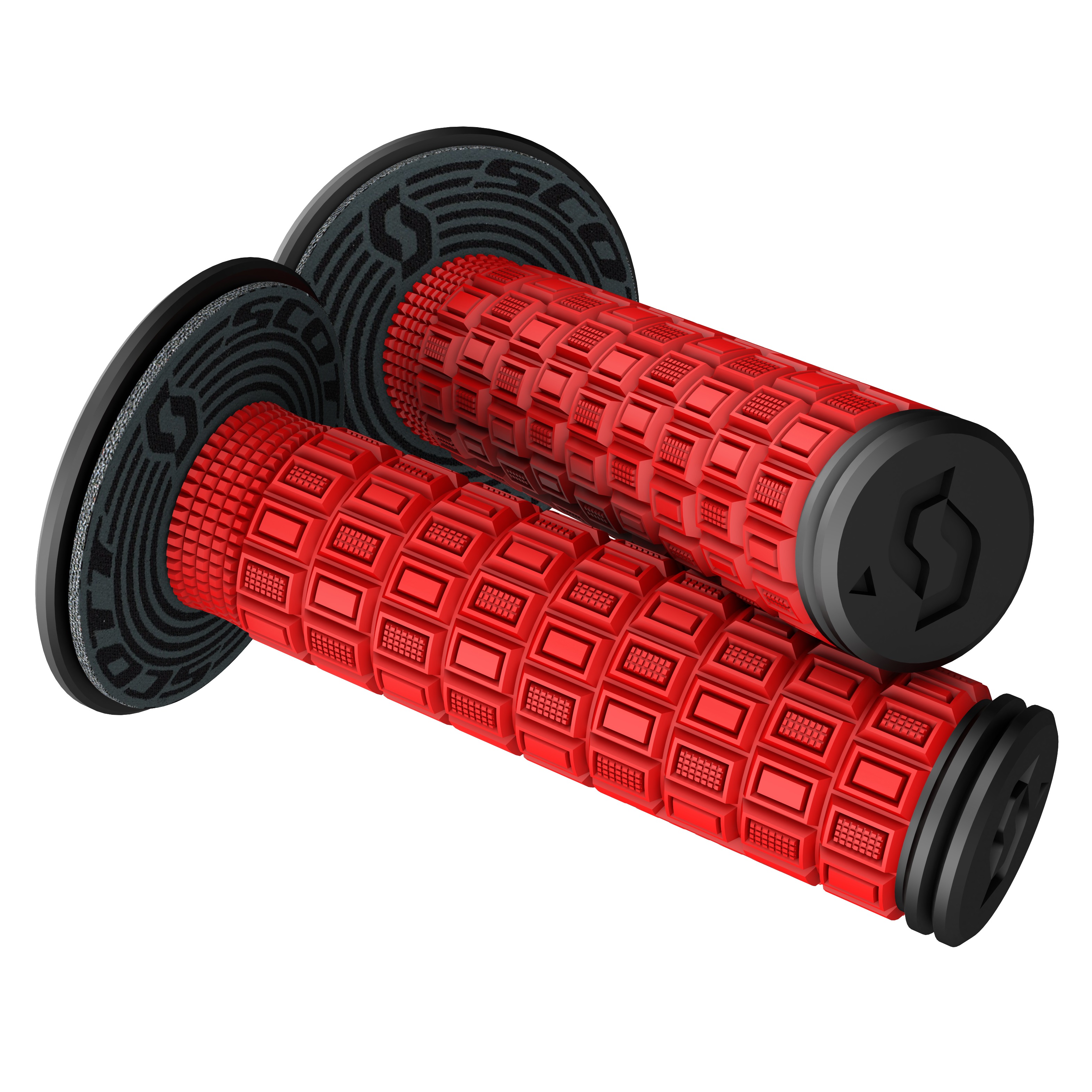 Mellow Grips - Mellow Grip Neon Red/Black - Click Image to Close