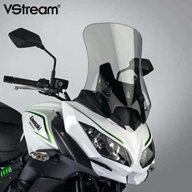 V-Stream Windscreen Light Grey - For 16-18 KLE KLZ Versys - Click Image to Close