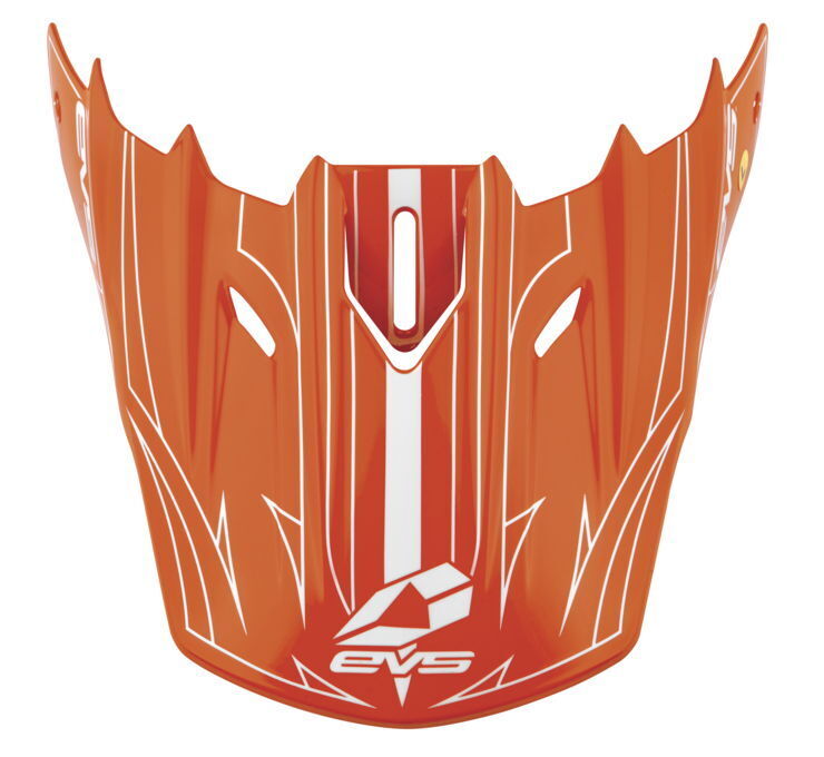 EVS T5 Pinner Visor - Orange/White - Click Image to Close