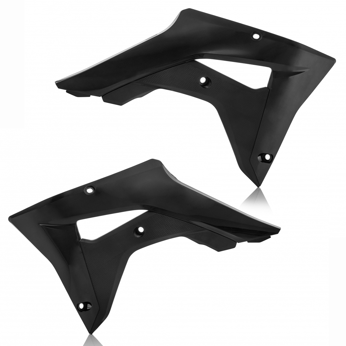 Radiator Shrouds - Black - For 17-18 Honda CRF450RX - Click Image to Close