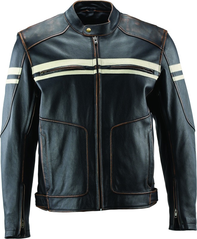 Hoodlum Vintage Leather Jacket Black - Small - Click Image to Close