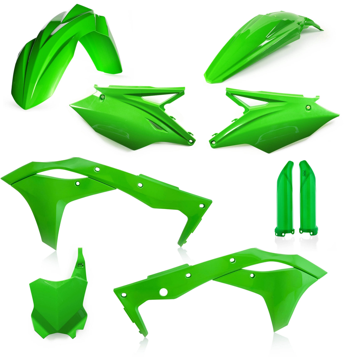 Full Plastic Kit - Green - For 18-20 Kawasaki KX250F - Click Image to Close