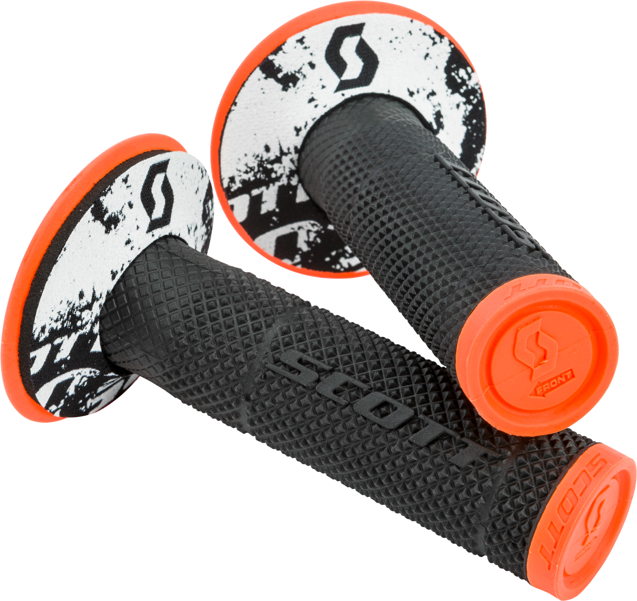 SX2 Tattoo 2 Motorcycle Grips Neon Orange/Black 7/8" - Click Image to Close