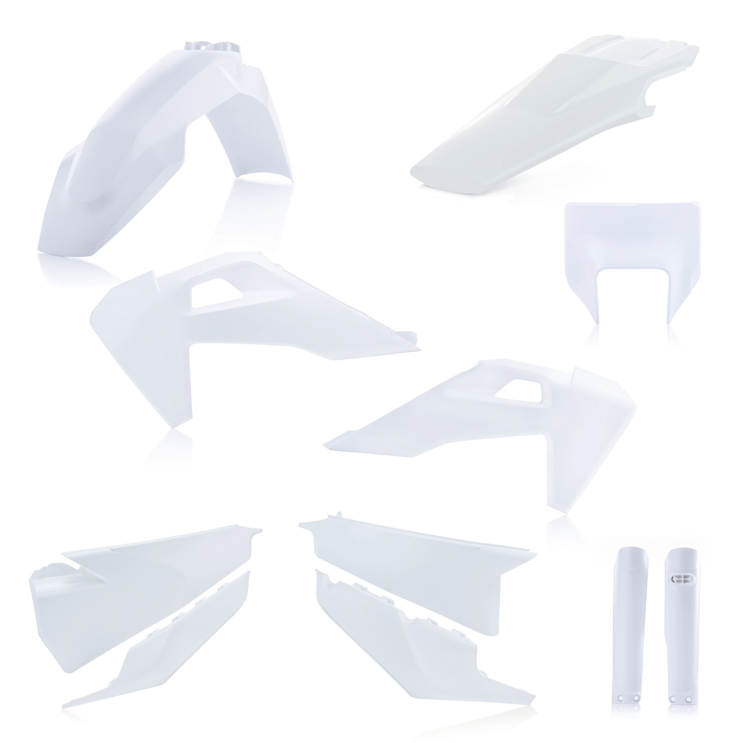 Full Plastic Kit - White - Fits Many 20-22 Husqvarna 150-501 - Click Image to Close