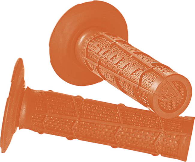 Radial Full Waffle Motorcycle Grips Orange 7/8" - Click Image to Close