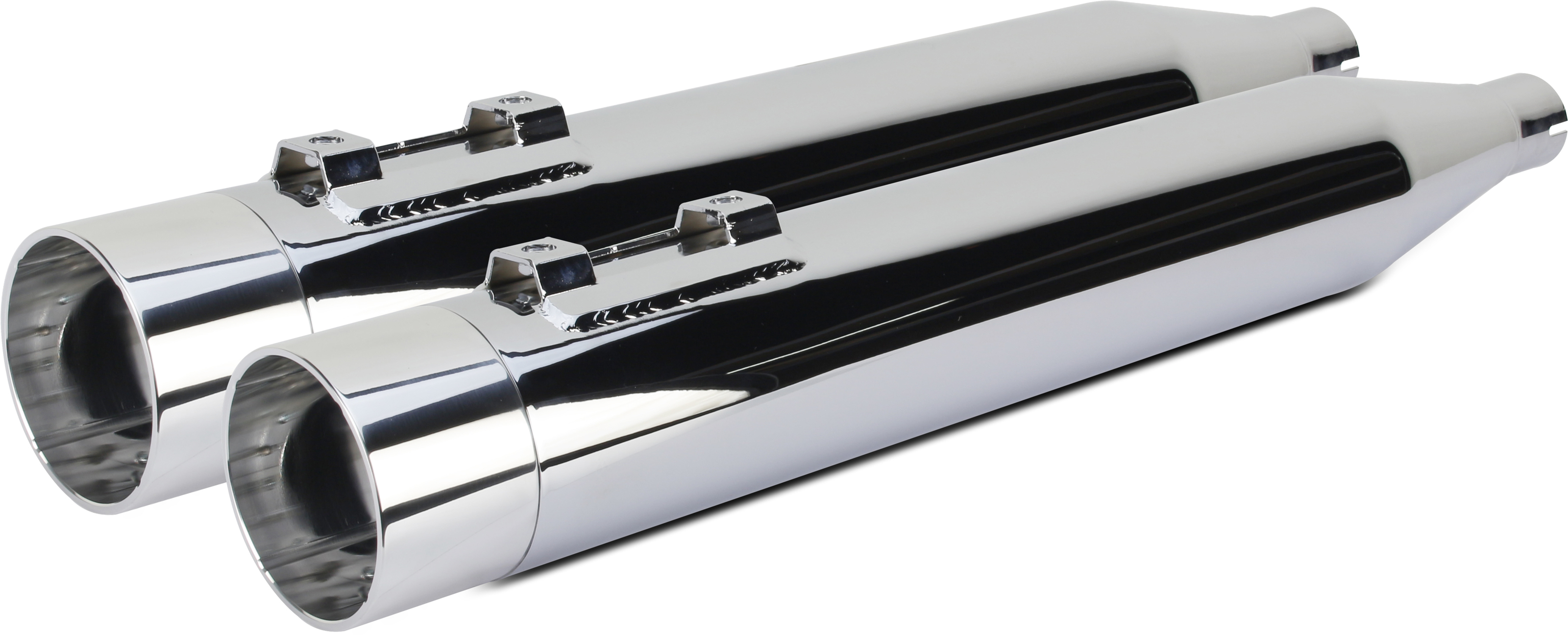 Comp-S Chrome Slip On Exhaust - For 95-16 HD Touring - Click Image to Close