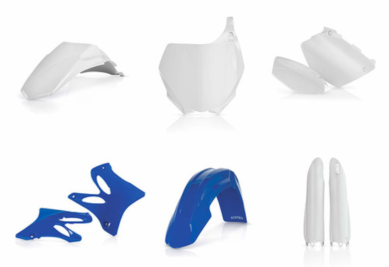 Full Plastic Kit - Blue/White - For 06-14 Yamaha YZ125 YZ250 - Click Image to Close