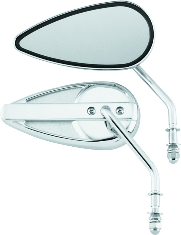 Bikers Choice Chrome Teardrop Mirror - Click Image to Close