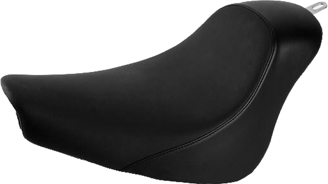 Weekday Plain Leather Solo Seat Low - For 97-07 Harley FLHR RoadKing - Click Image to Close