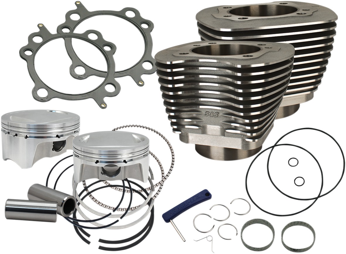 4" Sidewinder 100" and 110" Big Bore Kits - 4" Cylinder Kit Blk - Click Image to Close