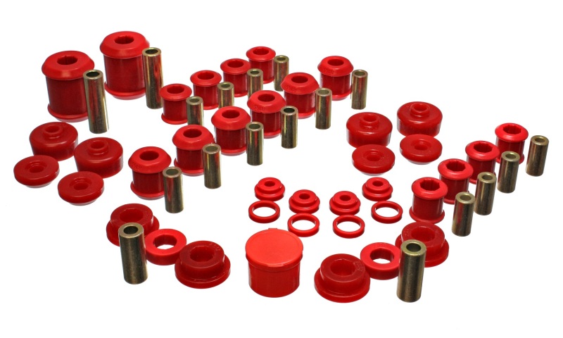 95-99 Mitsubishi Eclipse FWD/AWD Red Hyper-flex Master Bushing Set - Click Image to Close