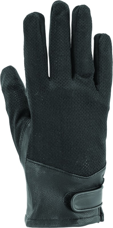 River Road Pecos Leather Mesh Gloves Black - 2XL - Click Image to Close