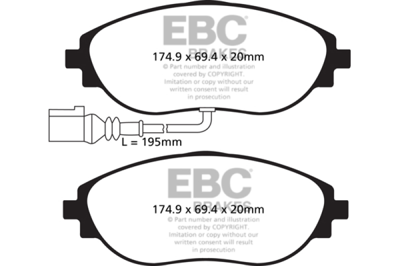 Redstuff Front Brake Pads - For 14-20 Audi S3 2.0 Turbo - Click Image to Close