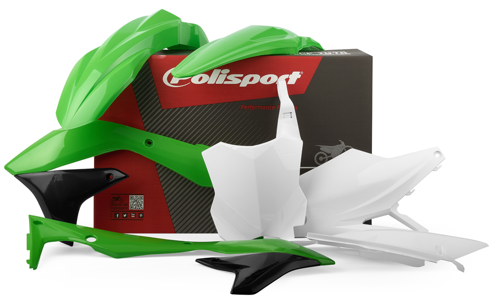 Original Green Complete Plastic Kit - For 16-18 Kawasaki KX450F - Click Image to Close