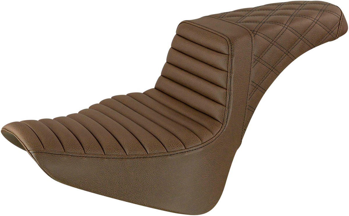 Step-Up LS Tuck and Roll 2-Up Seat Brown - For 18-20 FLDE FLHC - Click Image to Close