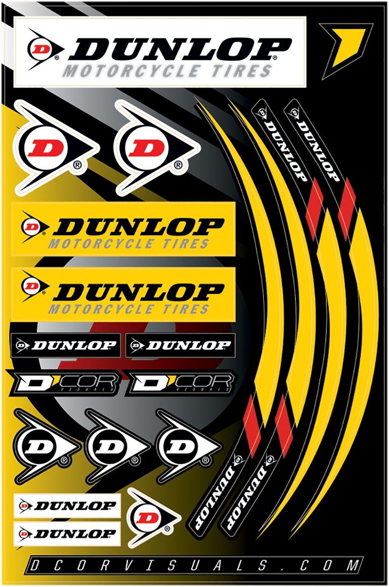 Dunlop Universal Decal Sheet - 12 mil Ultracurve Vinyl - Click Image to Close