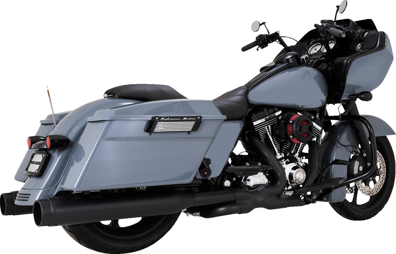 Vance & Hines HD Dresser 09-16 Power Duals Black PCX Header Exhaust - Click Image to Close