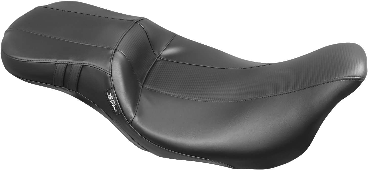 Outcast Extended-Reach Carbon Fiber 2-Up Seat - For Harley FLH FLT - Click Image to Close