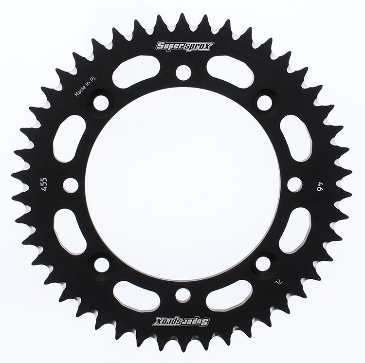 Aluminum Rear Sprocket 46T - Black - For 00-20 Kawasaki Suzuki - Click Image to Close