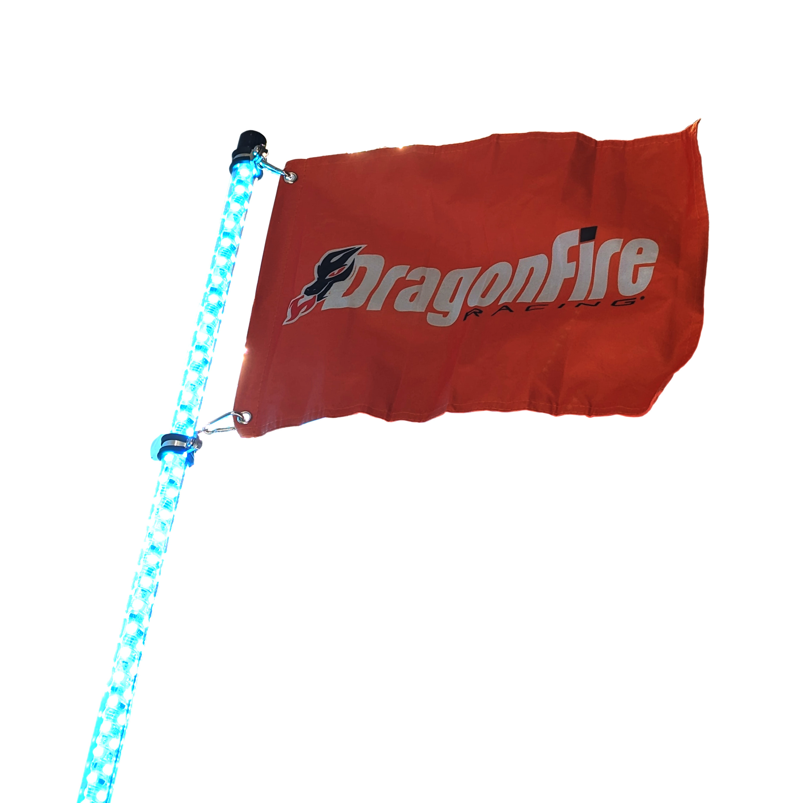 DragonFire 6 Ft Smokey Black LED Whip - Lighted Whip Flag w/ 300 Modes - Click Image to Close