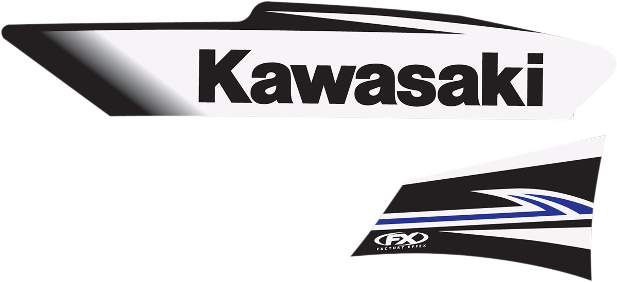 Factory Look Tank & Shroud Graphics - 2011 Style - For 01-13 Kawasaki KX85 KX100 - Click Image to Close