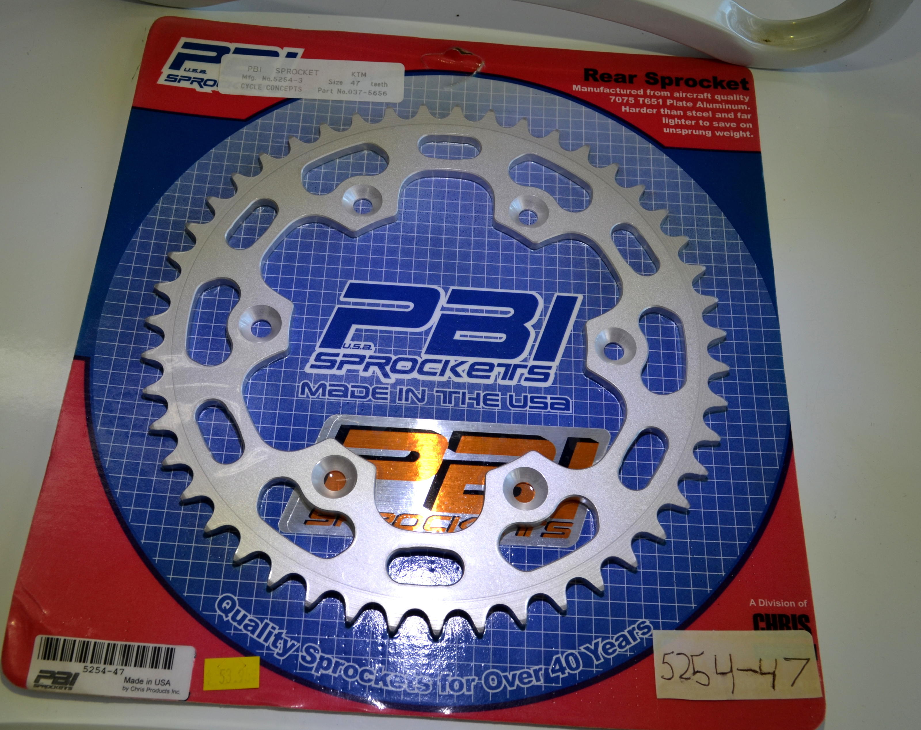 N.O.S. 47T KTM REAR SPROCKET - Click Image to Close