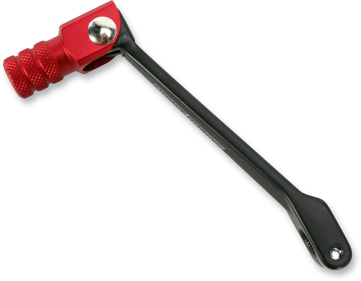 Anodized Forged Folding Shift Lever Black/Red - CRF100F CRF80F XR80R - Click Image to Close