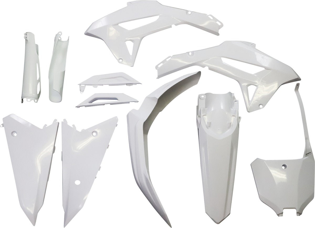 22-24 Honda CRF250R/ 21-24 CRF450R Full Plastic Kit - White - Click Image to Close