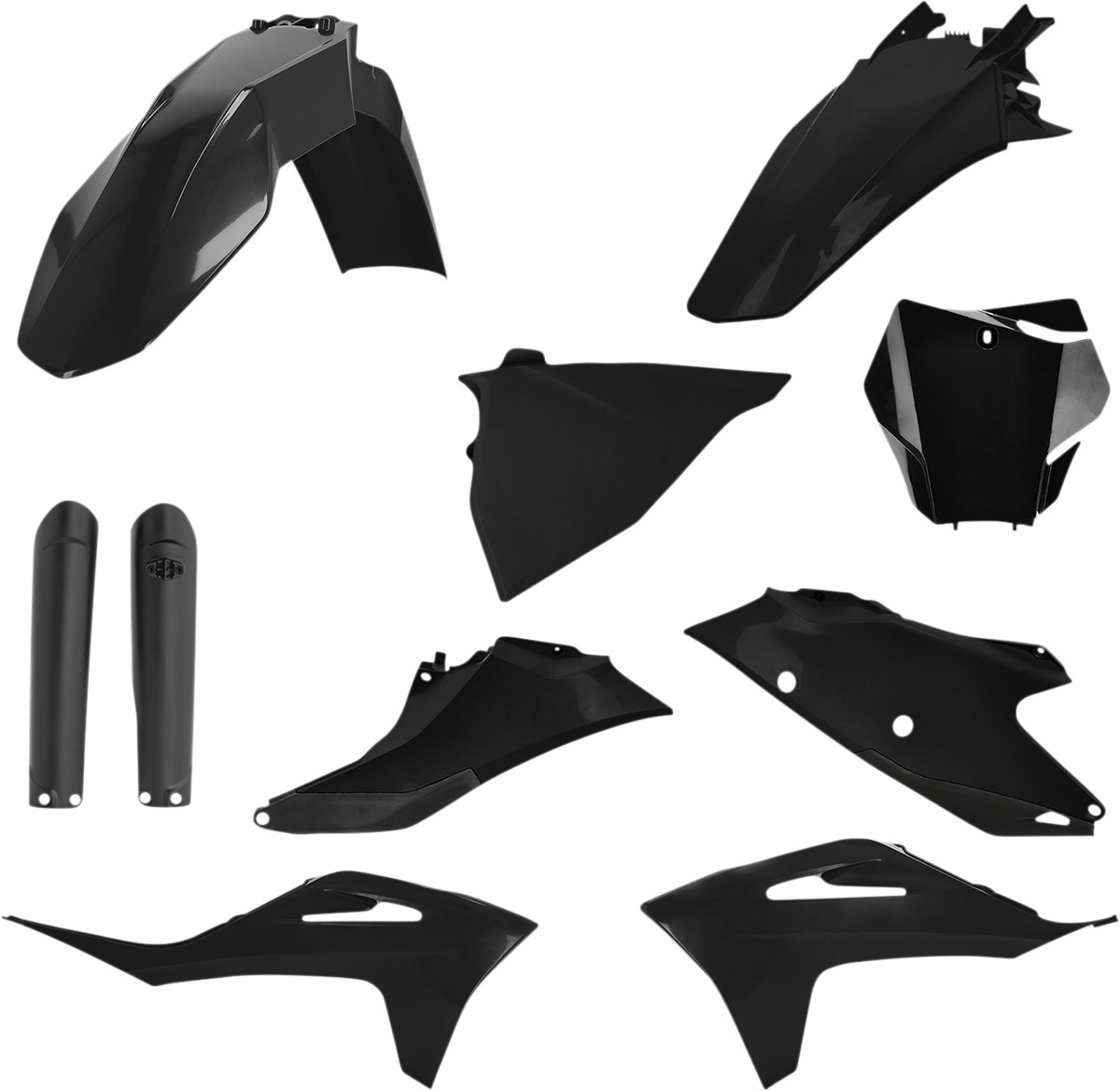 Full Plastic Kits for Gas Gas - Full Plastic Kit Blk - Click Image to Close