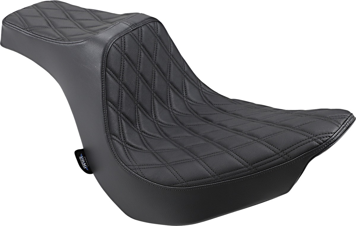 Predator III Diamond Vinyl 2-Up Seat - Black - For 18-21 Harley FLFB - Click Image to Close