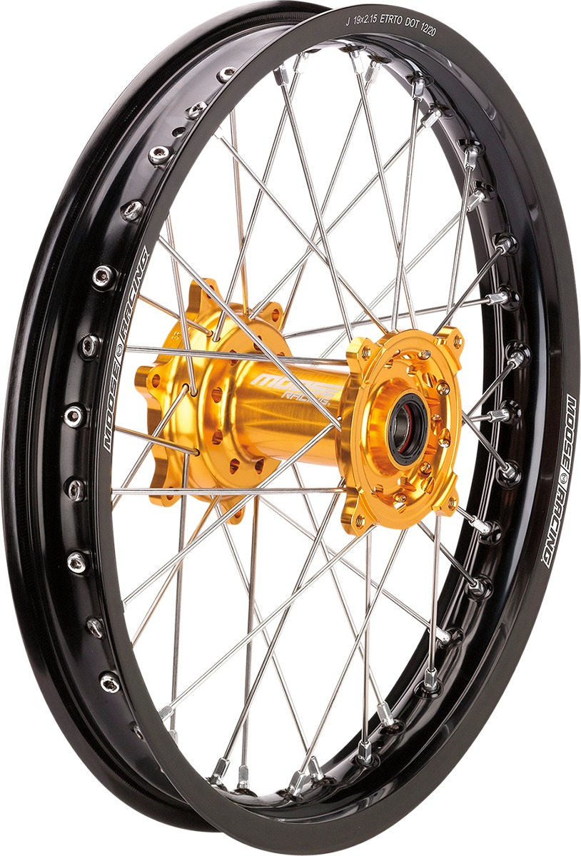 SX-1 Black Gold Complete Rear Wheel 2.15x19 - For 07-22 Suzuki RMZ250/450 - Click Image to Close